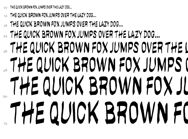 Brushwall font waterfall